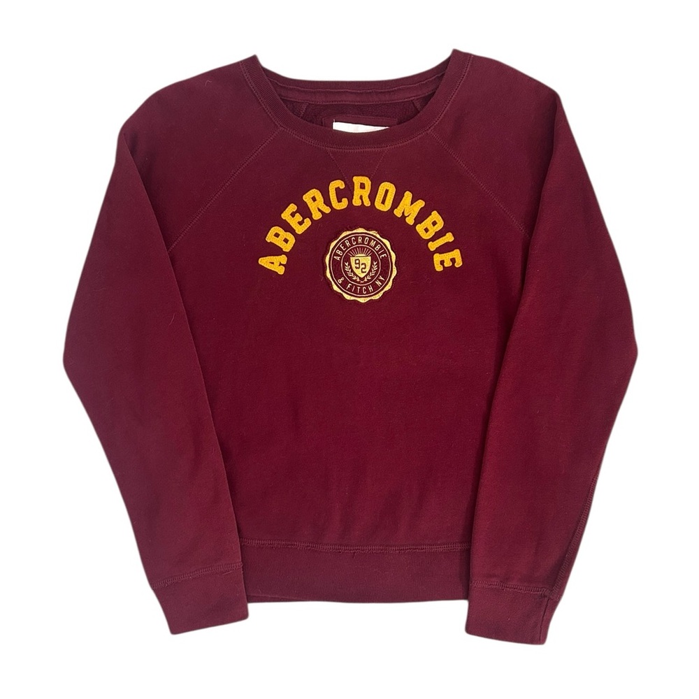 Vintage Y2K Abercrombie & Fitch Maroon Red Crewneck